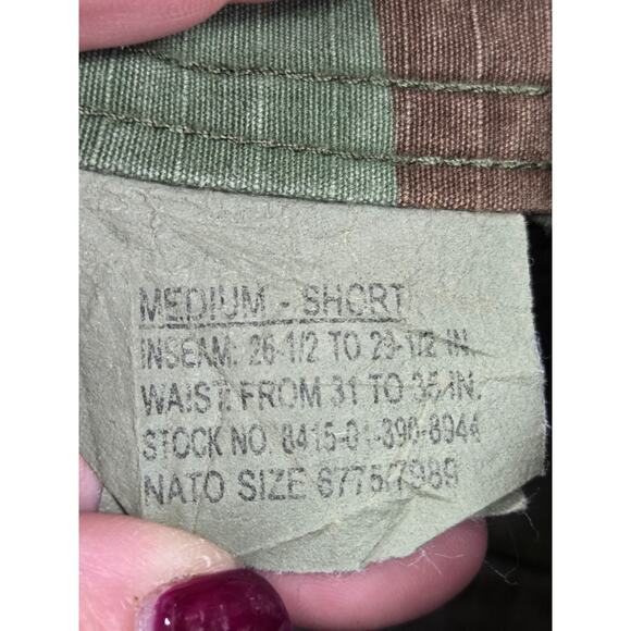 US Army Pants Medium Short Woodland Camo BDU Hot Weather Uniform Ripstop 32x29 - Picture 5 of 6